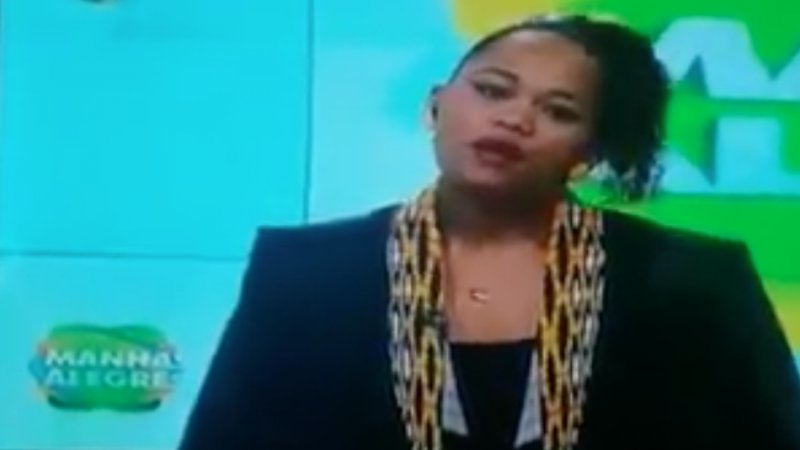 Captura de tela do programa "Manhãs Alegres" apresentado por Yara da Silva. 
